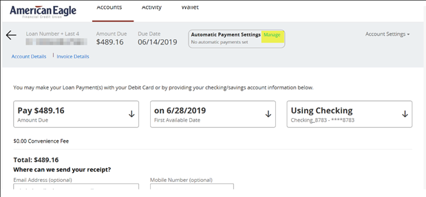 Bill Matrix Setting Up Changing Recurring Automatic Payments Faq American Eagle Financial Credit Union